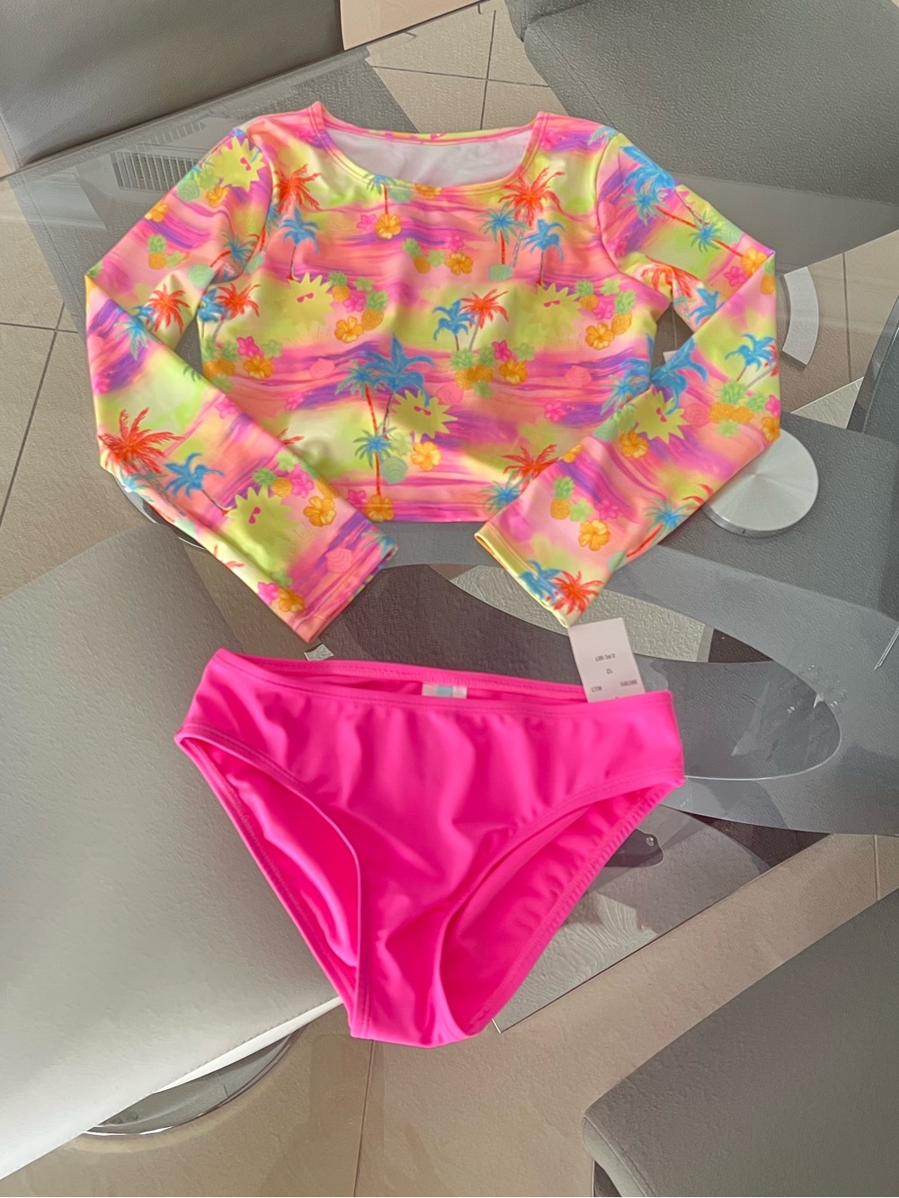 NWT Breaking waves girl 2 pieces Swimsuit size 12